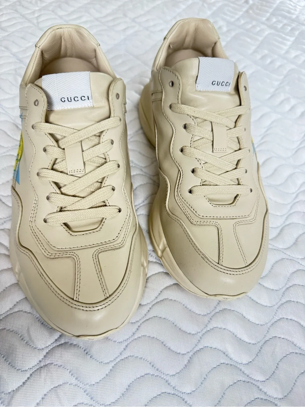 Gucci Rhyton Interlocking G Star Ivory Sneakers US 7 EU 40.5